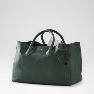 Mark & Graham The Elisabetta Slouch Handbag - Green Leather